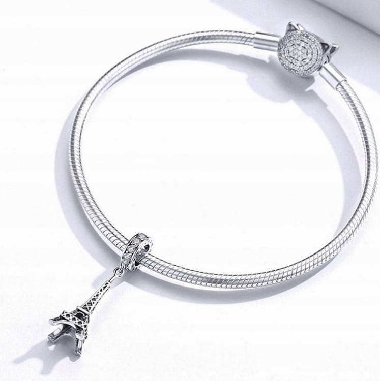 Charms do Pandora wieża Eiffla Paryż SREBRO próba s925