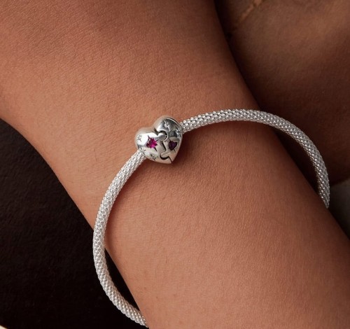 Charms do Pandora Serce Dla Mamy Przyjaciółki  Dwie Połówki SREBRO próba S925