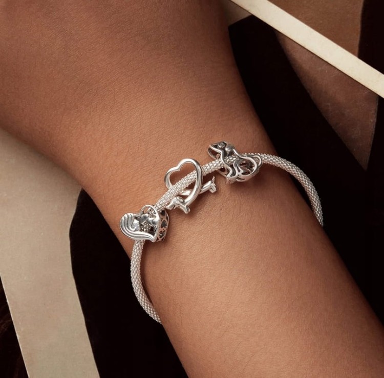 Charms do Pandora Pies  serce pupil SREBRO próba s925