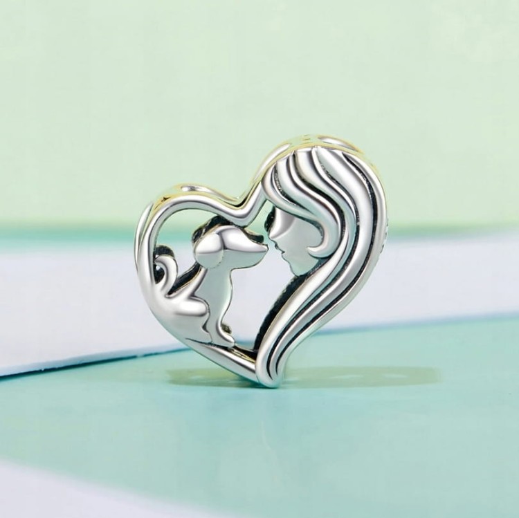 Charms do Pandora Pies  serce pupil SREBRO próba s925