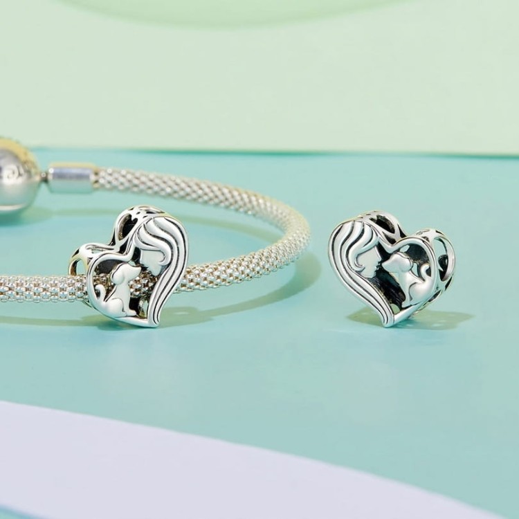 Charms do Pandora Pies  serce pupil SREBRO próba s925