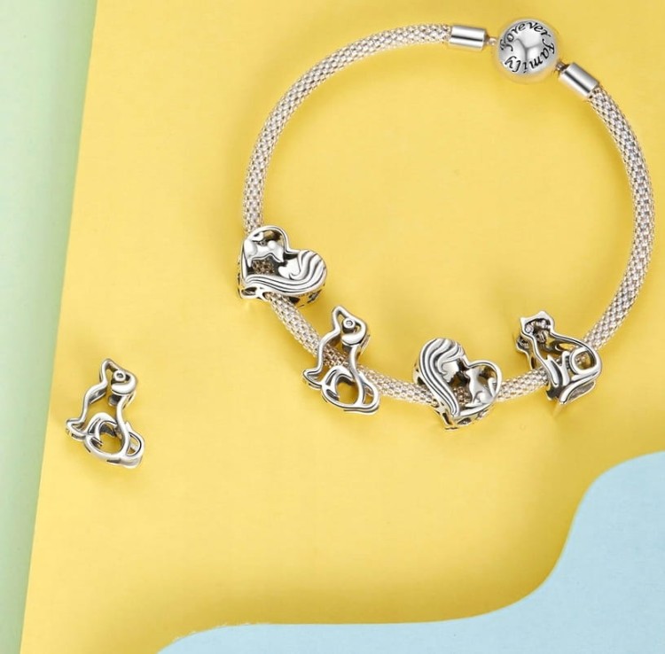Charms do Pandora Pies  serce pupil SREBRO próba s925