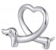 Charms do Pandora Jamnik pies pupil serce SREBRO próba s925