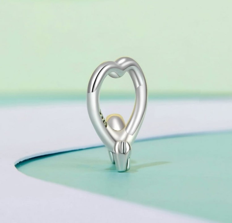 Charms do Pandora Jamnik pies pupil serce SREBRO próba s925