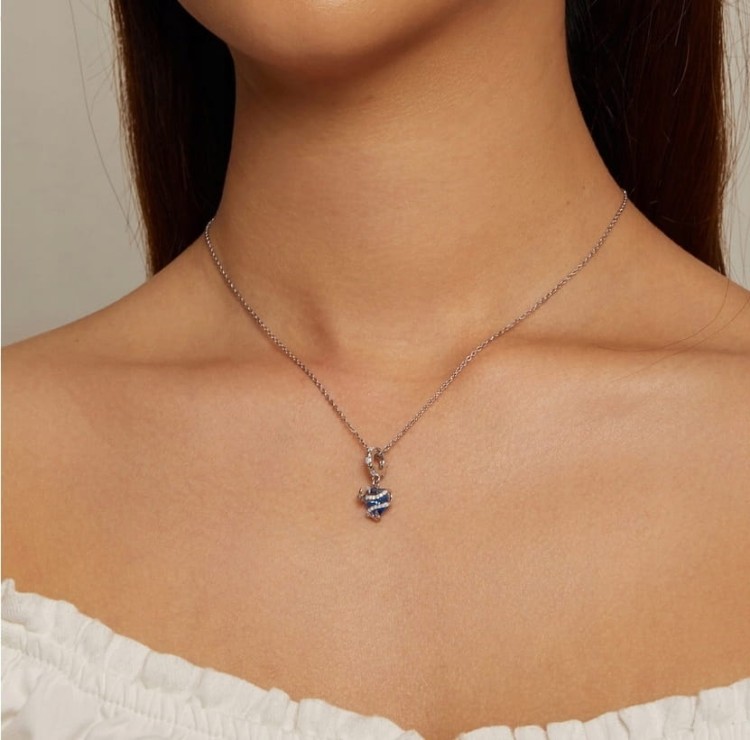 Charms do Pandora Serce Oceanu Błękitne SREBRO próba s925