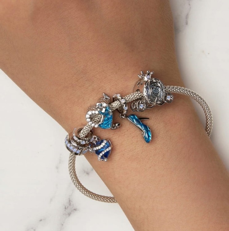 Charms do Pandora Serce Oceanu Błękitne SREBRO próba s925