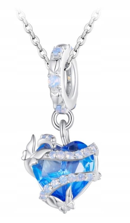 Charms do Pandora Serce Oceanu Błękitne SREBRO próba s925