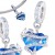 Charms do Pandora Serce Oceanu Błękitne SREBRO próba s925