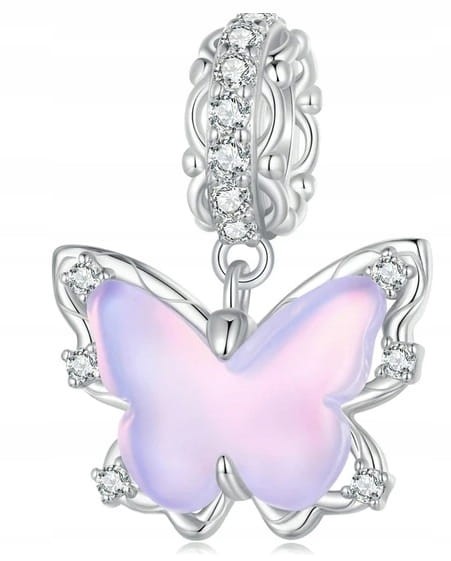 Charms do Pandora lawendowy motyl SREBRO próba s925