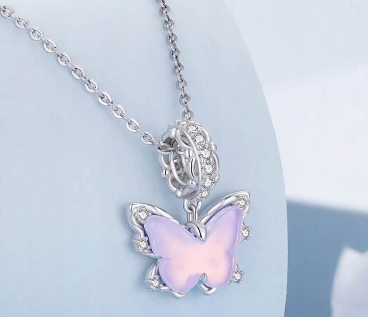 Charms do Pandora lawendowy motyl SREBRO próba s925
