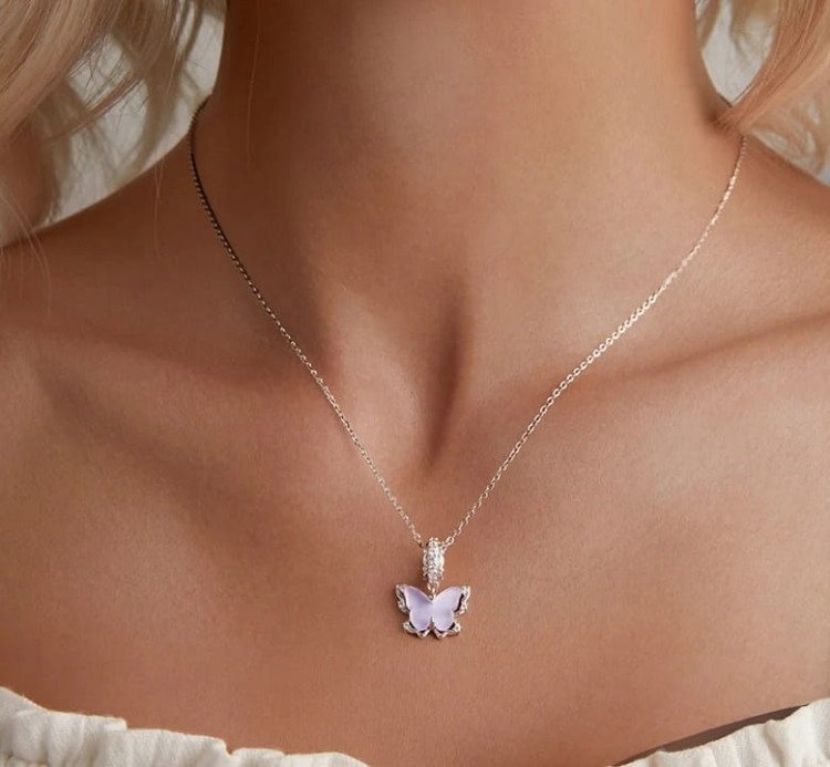 Charms do Pandora lawendowy motyl SREBRO próba s925