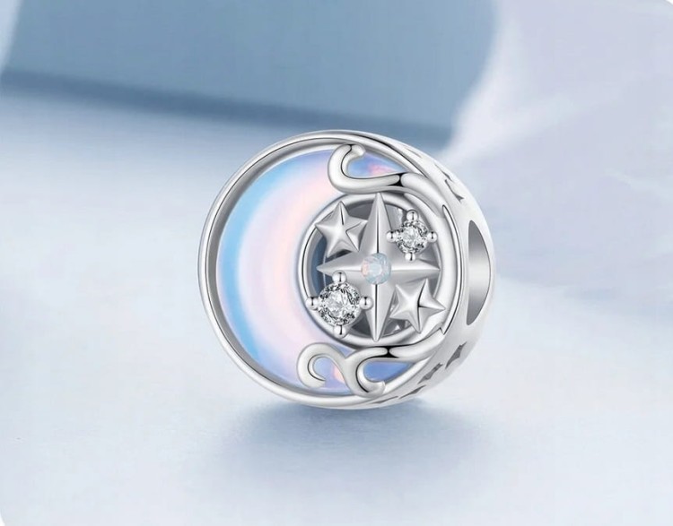 Charms do Pandora  Księżyc i Gwiazdy cyrkonie SREBRO próba s925