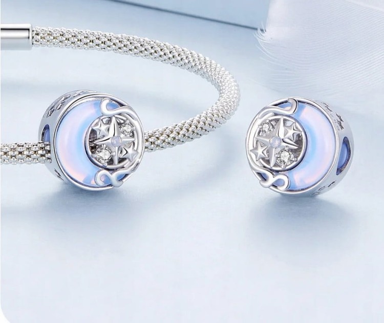 Charms do Pandora  Księżyc i Gwiazdy cyrkonie SREBRO próba s925