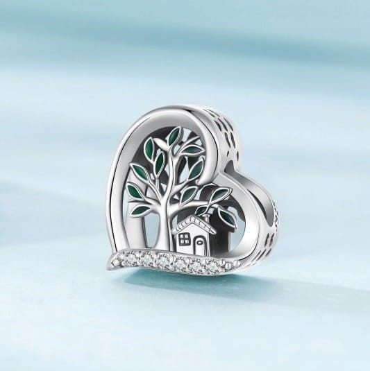 Charms do Pandora Drzewo Rodzina Serce Sweet Home SREBRO próba s925
