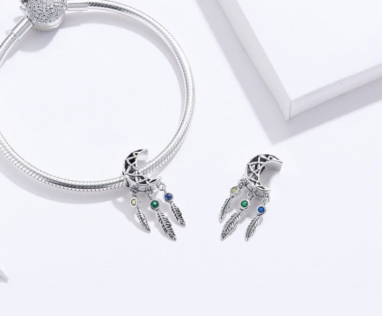 Charms do Pandora Łapacz Snów Księżyc SREBRO próba s925