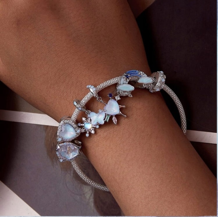 Charms do Pandora Błyszczący Płatek Śniegu i Motyl  SREBRO próba s925