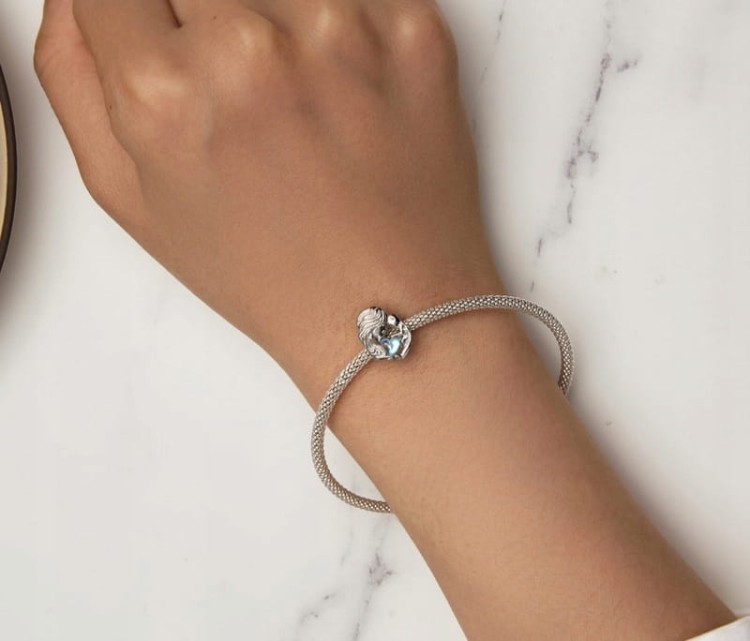 Charms do Pandora Serce Mama i  Dziecko narodziny dziecka SREBRO próba s925