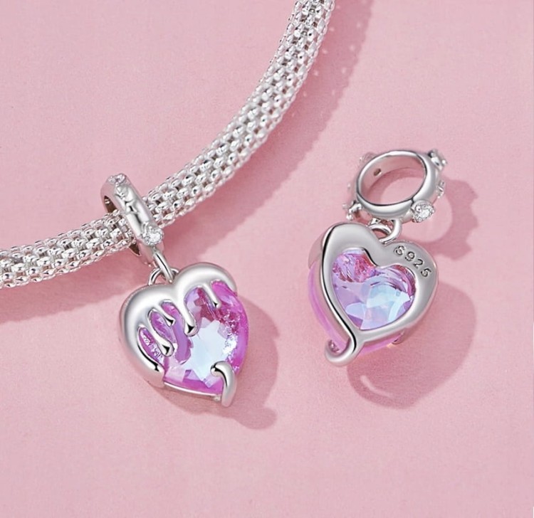 Charms do Pandora Topniejące Serce SREBRO próba s925