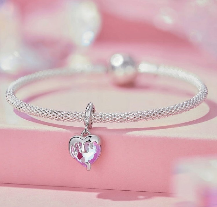 Charms do Pandora Topniejące Serce SREBRO próba s925