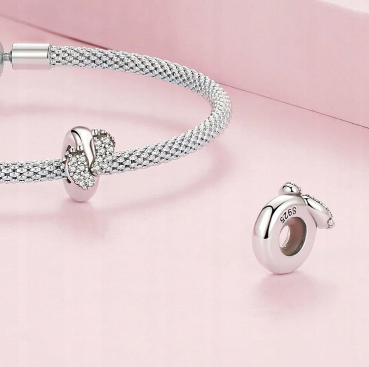 Charms do Pandora stoper stópki narodziny dziecka SREBRO próba  s925