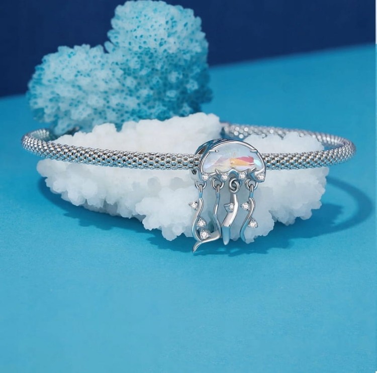 Charms do Pandora Opalizująca Meduza cyrkonie SREBRO próba s925