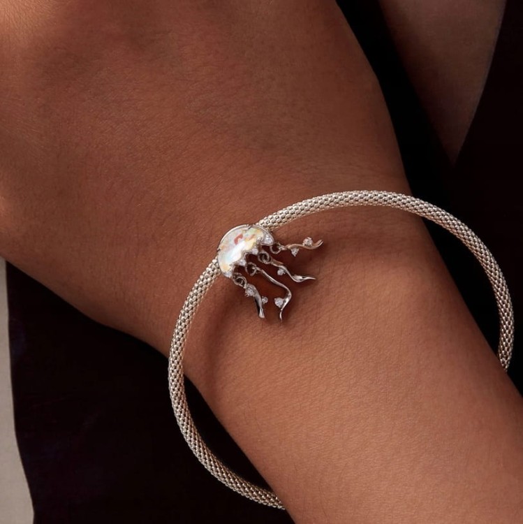 Charms do Pandora Opalizująca Meduza cyrkonie SREBRO próba s925