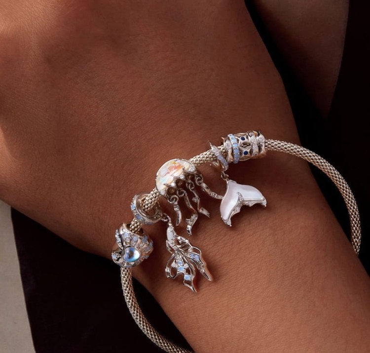 Charms do Pandora Opalizująca Meduza cyrkonie SREBRO próba s925