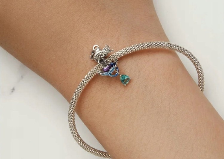 Charms do Pandora Syrenka Nimfa wodna kotwica SREBRO próba s925