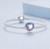 Charms do Pandora  zawieszka ażurowe fioletowe serce SREBRO  próba s925