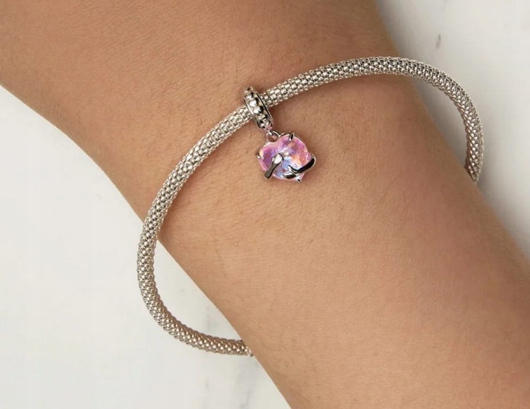 Charms do Pandora serce w objęciach SREBRO próba s925