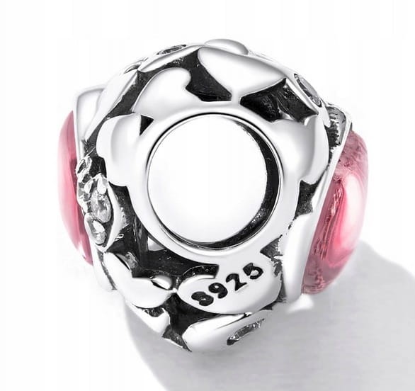 Charms do Pandora  srebrna opalizujące serce SREBRO próba s925