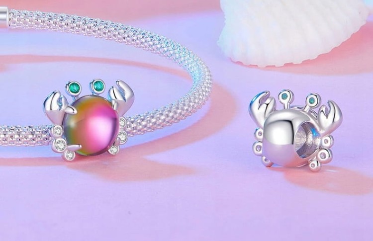 Charms do Pandora tęczowy KRAB srebrny SREBRO próba s925