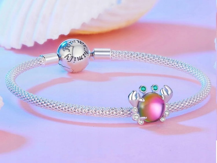 Charms do Pandora tęczowy KRAB srebrny SREBRO próba s925
