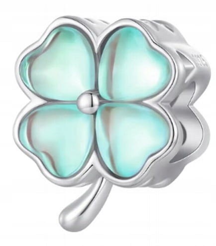 Charms do Pandora Zielona Koniczynka szczęście  SREBRO próba  s925