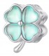 Charms do Pandora Zielona Koniczynka szczęście  SREBRO próba  s925