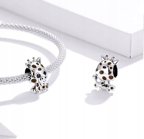 CHARMS Zawieszka ŻYRAFA srebrny charms charmsy Wysoka Jakość SREBRO s925