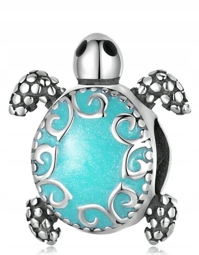 Charms do Pandora Turkusowy morski  SREBRO próba  s925