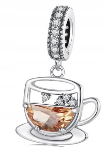 Charms do Pandora filiżanka kawy herbaty  SREBRO próba s925