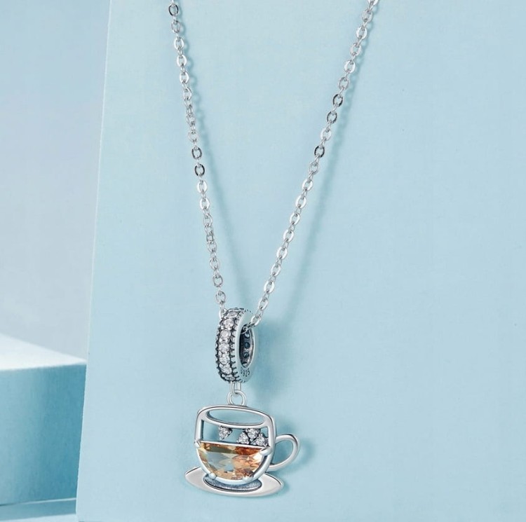 Charms do Pandora filiżanka kawy herbaty  SREBRO próba s925