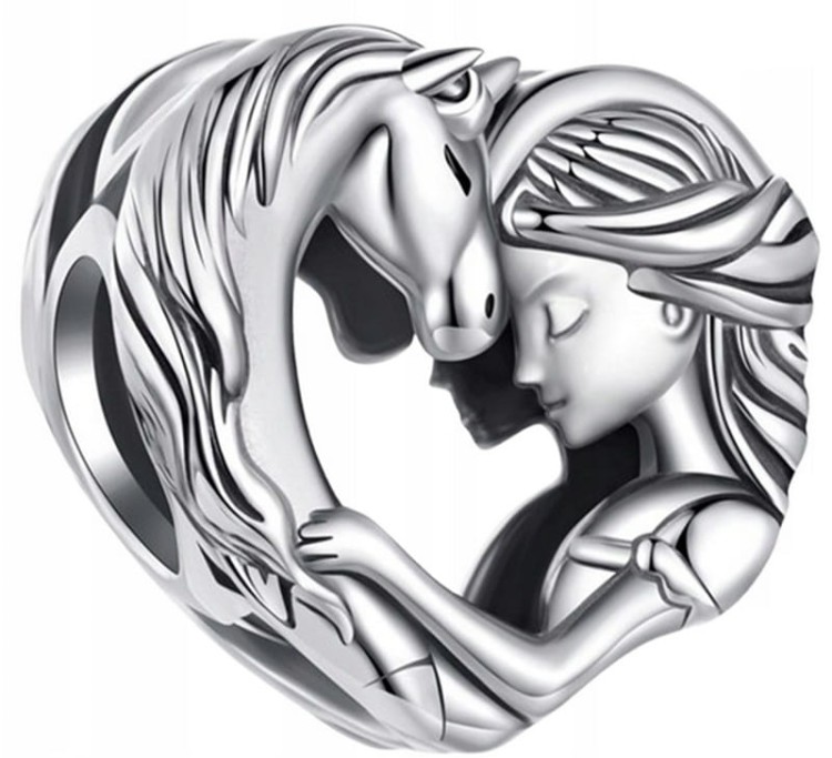 Charms do Pandora dziewczyna z koniem SREBRO próba s925