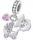 Charms do Pandora narodziny dziecka córka wózek SREBRO próba s925