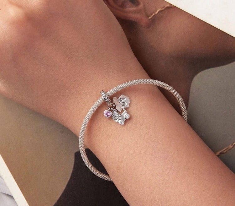 Charms do Pandora narodziny dziecka córka wózek SREBRO próba s925