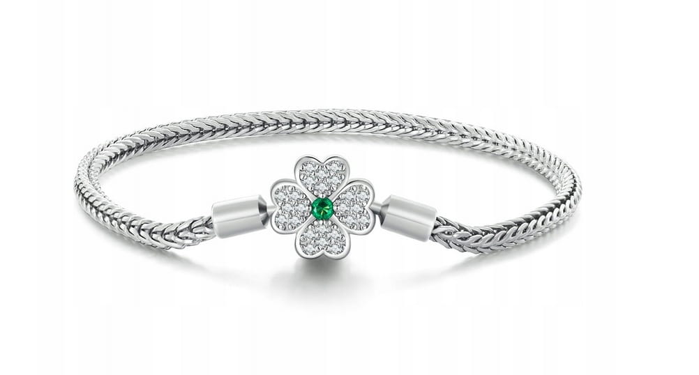 BRANSOLETKA MODUŁOWA baza na charms zawieszki KONICZYNKA SREBRO s925 19cm