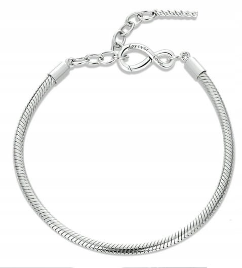 BRANSOLETKA MODUŁOWA do charms Forever Love Srebro s925 regulowana 17-20cm