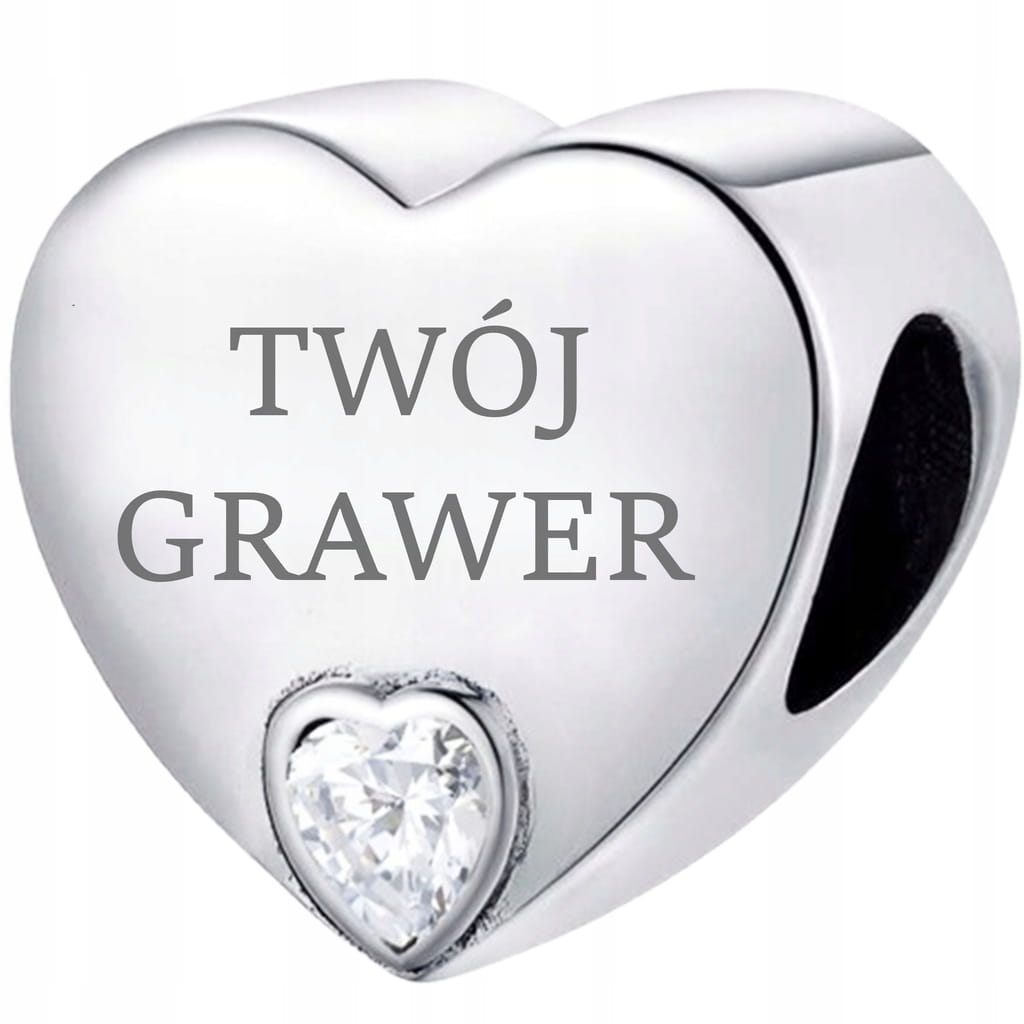 Charms do Pandora Serce SREBRO próba s925 +TWÓJ GRAWER