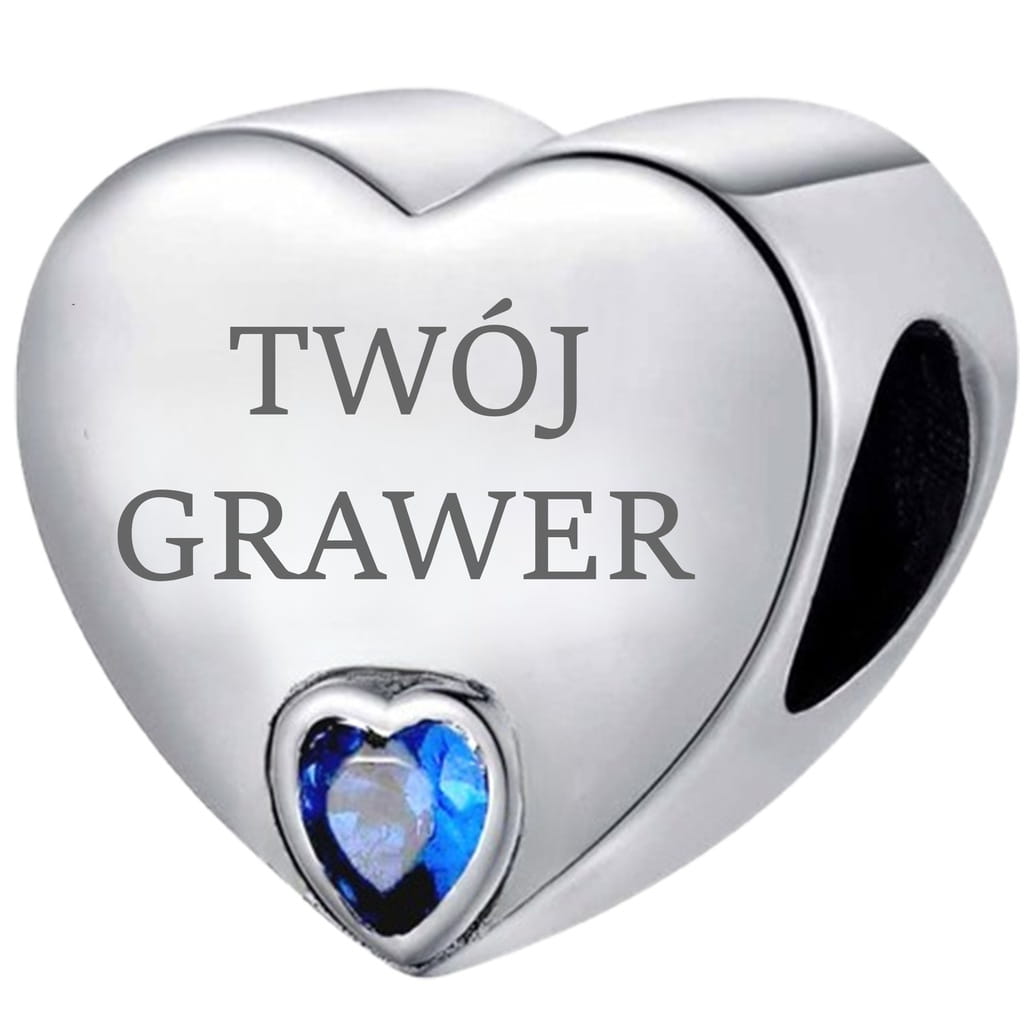 Charms do Pandora Serce SREBRO próba s925 +TWÓJ GRAWER