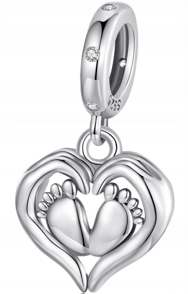 Charms do Pandora stópki narodziny dziecka SREBRO próba s925