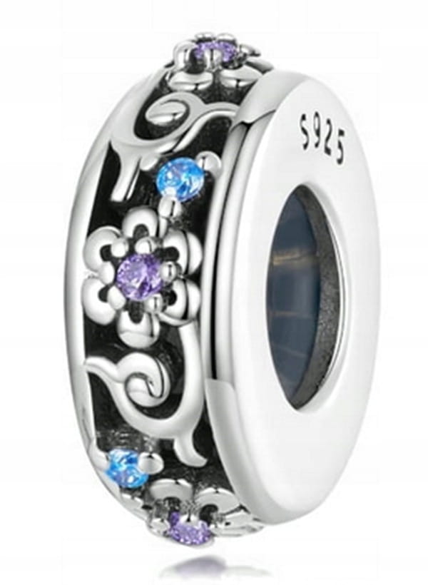 Charms do Pandora stoper blokada separator kwiatki SREBRO pr. S925
