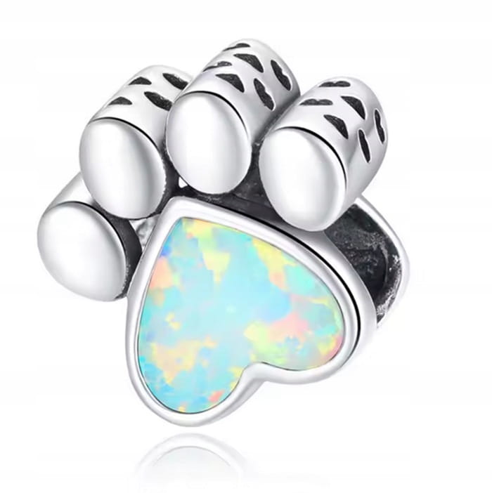 Charms do Pandora Łapa psa kota SREBRO próby s925