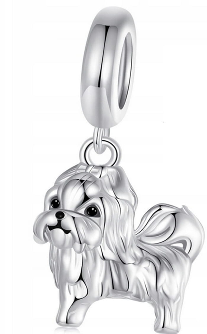 Charms do Pandora srebrny Shih Tzu SREBRO próby s925